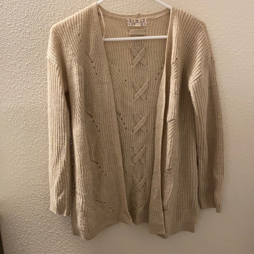 Tan “Sweater” Cardigan